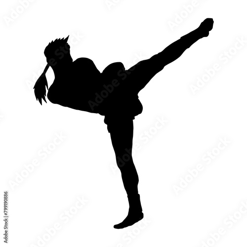 muay thai illustration logo vector