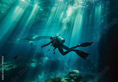 Marine Exploration: Unveiling the Deep Swimming Dynamics of an Aquatic Species © dr.rustem