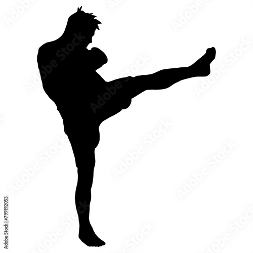 muay thai illustration logo vector