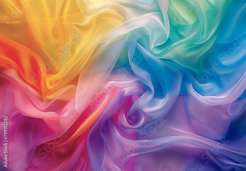 Silky Rainbow  Luxurious Wallpaper Design in a Vivid Spectrum of Colors