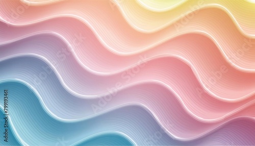 Smooth gradient waves in pastel colors, useful for design backgrounds