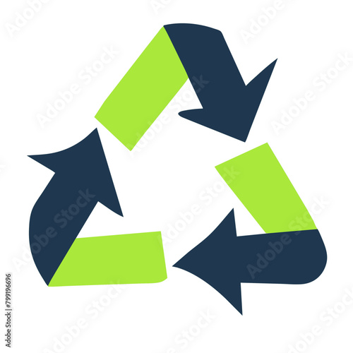 recycle icon symbol green and blue
