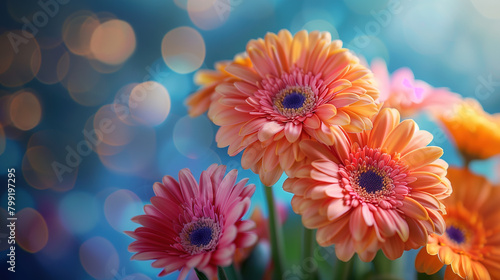 Colorful Flowers Arranged in a Vase