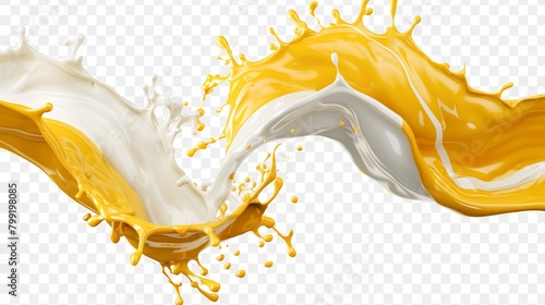 mayonnaise and mustard sauce cutout isolated on transparent (PNG) Background