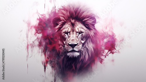 Abstract beautiful lion Alluring Christmas
