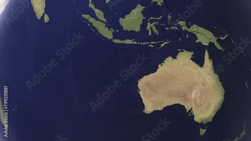 Australia Continent Oceania Map Globe Earth From Space