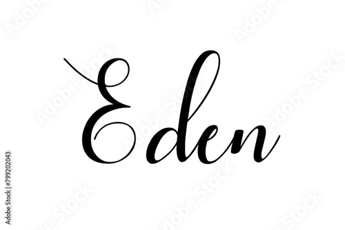 Eden – Text with beautiful calligraphy