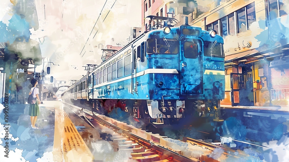 a wonderful image of an old train that brings back the good old days, generated by AI
