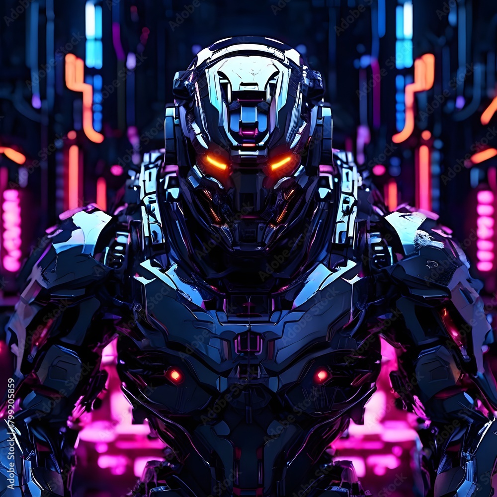 Future Cyborg: A cyber person with a robotic head, wearing a futuristic helmet, isolated in space, blending human and machine elements Future Cyborg: A cyber person with a robotic head, wearing a futuristic helmet, isolated in space, blending human and machine elements