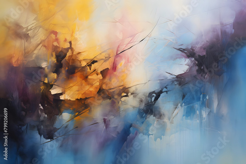 Echoes of Empty Echos, abstract landscape art, painting background, wallpaper, generative ai