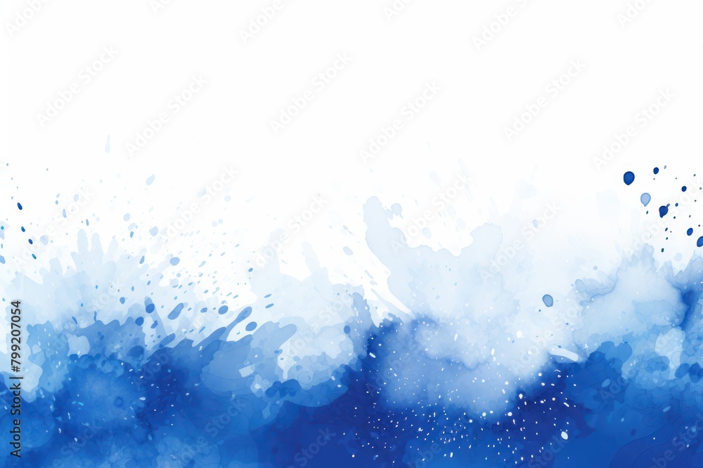 Indigo splash banner watercolor background for textures backgrounds and web banners texture blank empty pattern with copy space for product 