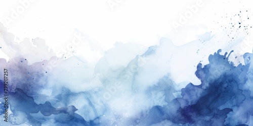 Indigo splash banner watercolor background for textures backgrounds and web banners texture blank empty pattern with copy space for product 