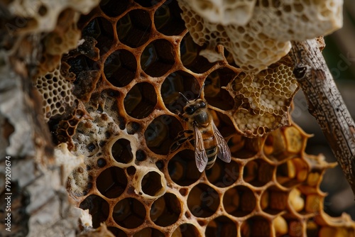 Nahaufnahme: Biene bei der Arbeit