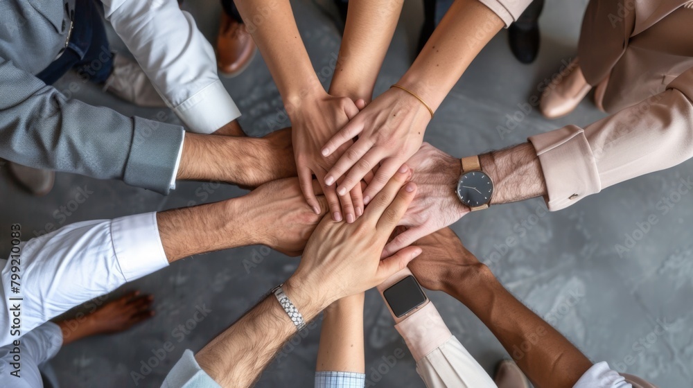 Hands Stacked in Unison Hands Stacked in Unison