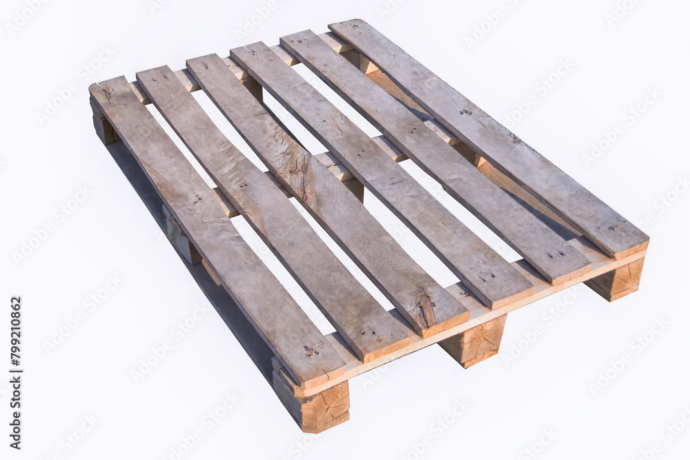Wooden pallet isolate on a white background close-up. Wooden pallet isolate on a white background close-up.