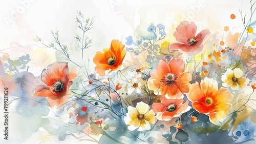 a wonderful image of beautiful  colorful flowers  generated by AI