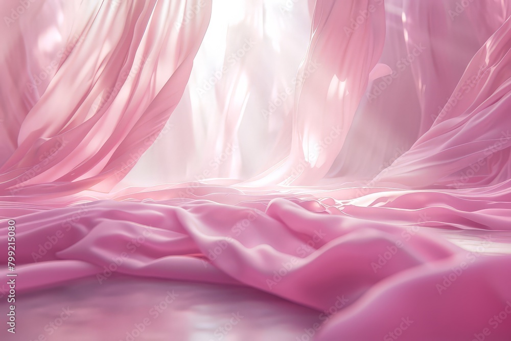 Flowing Sheer Pink Draped Fabric Background Backdrop Flowing Sheer Pink Draped Fabric Background Backdrop