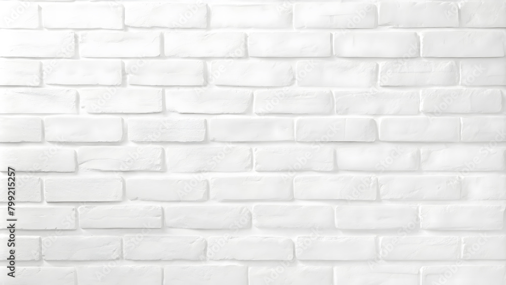 Fototapeta premium Abstract white brick wall texture for pattern background