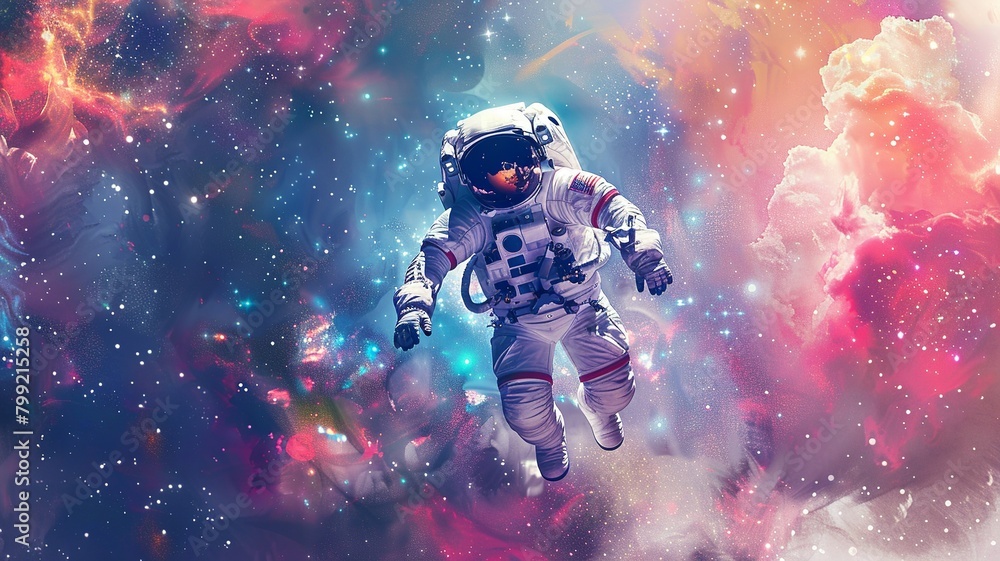 a wonderful image among distant stars, AI generated watercolor image a wonderful image among distant stars, AI generated watercolor image
