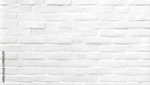 Abstract white brick wall texture for pattern background © Daria