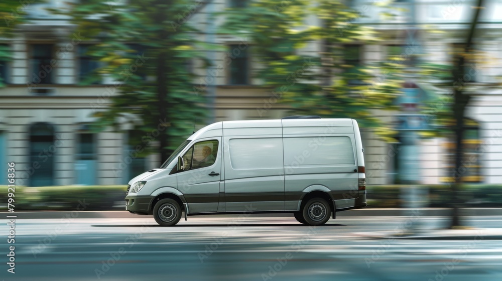 A Delivery Van in Motion