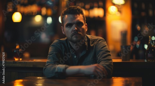 Man Sitting at the Bar photo