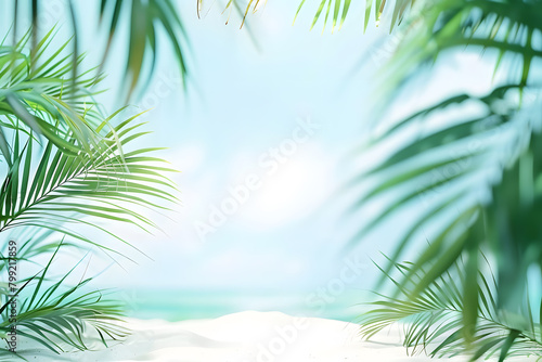 Creative trendy summertime banner mockup. Summer shopping sales and vacation concept.