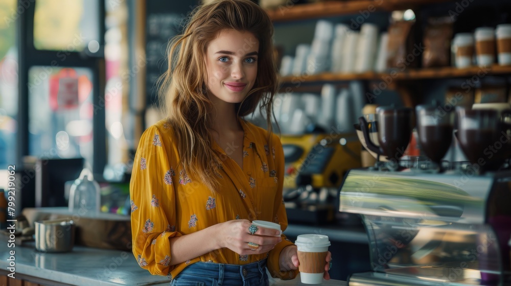 Young Woman Holding Coffee Cup