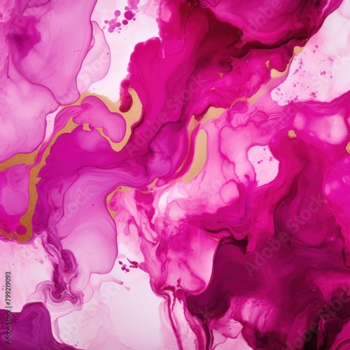 Magenta art abstract paint blots background with alcohol ink colors marble texture blank empty pattern with copy space for product design or text 
