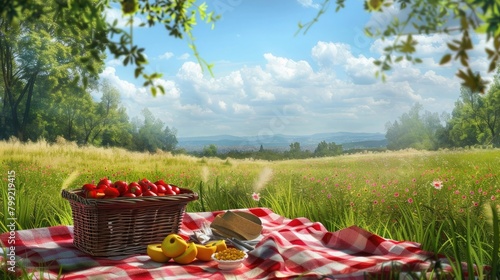 Summer picnic background