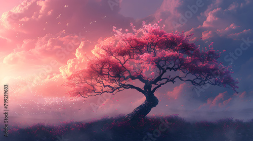 Enchanted Tree Sanctuary: A Watercolor Masterpiece for Creative Souls to Find Peace