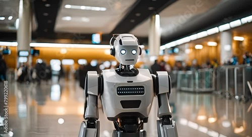 Wallpaper Mural Robot in an airport. Torontodigital.ca
