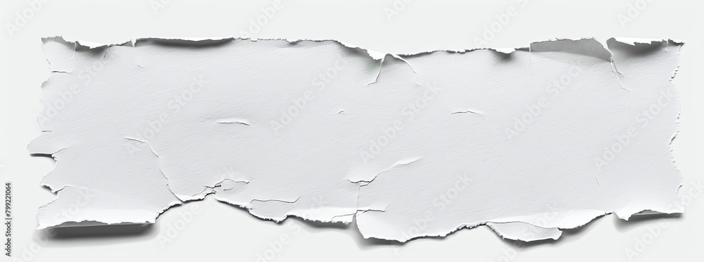 Torn White Paper Texture on Clean Background Torn White Paper Texture on Clean Background