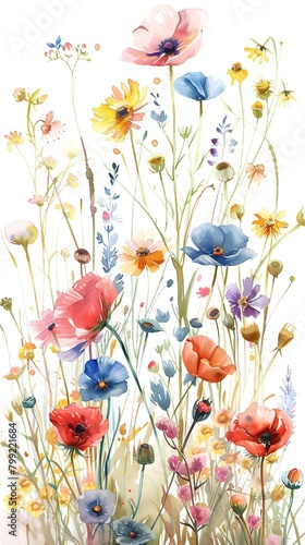 a wonderful image of beautiful  colorful flowers  generated by AI