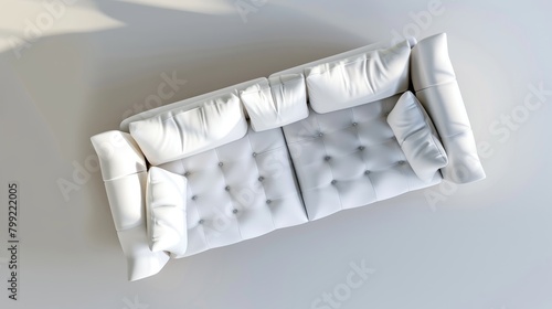 Modern Sofa from Above Generative AI