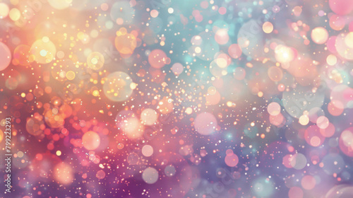 Vibrant, abstract image showcasing a multitude of bokeh lights with a dreamy effect