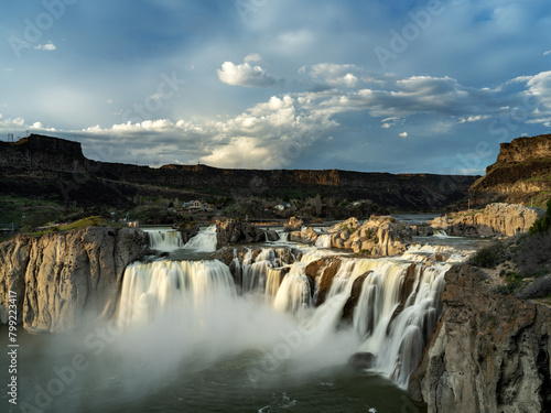 Majestic Shoshone Falls in spring with high water level
