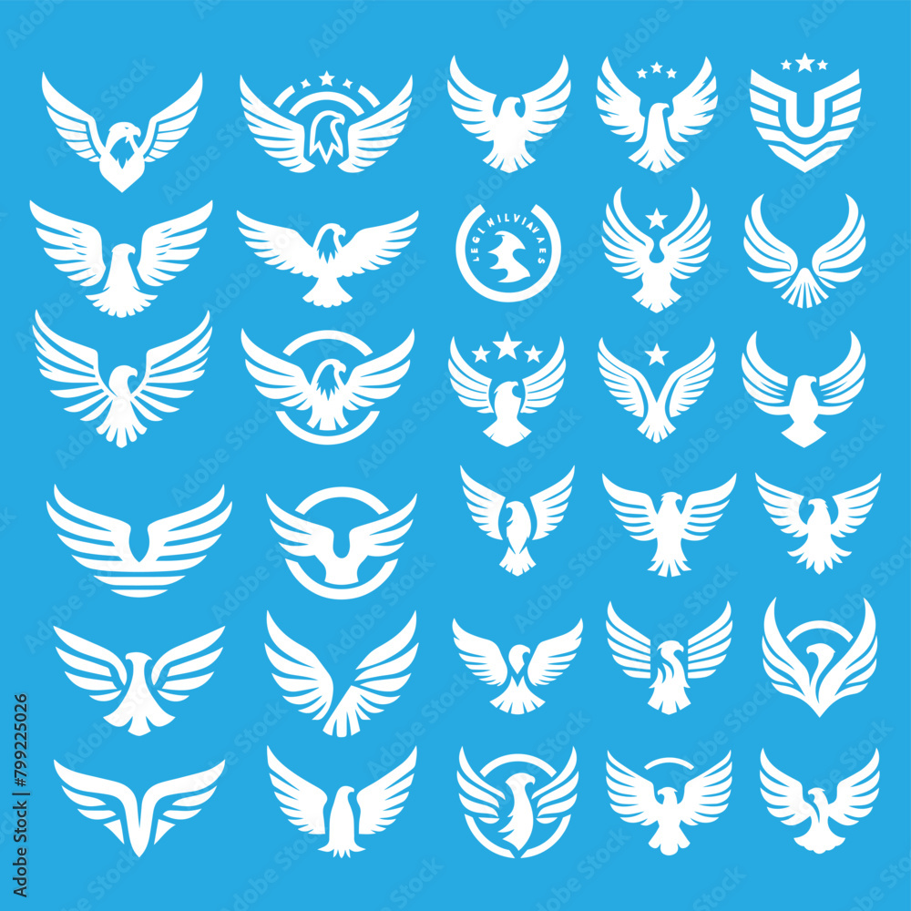 Obraz premium Eagle logo collection set