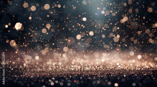 Abstract shimmering bokeh lights with defocused particles creating a dreamy background