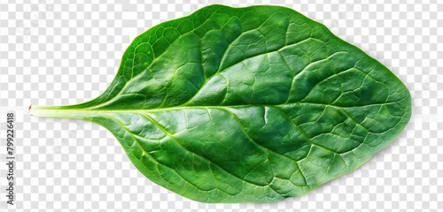 spinach leave cutout isolated on transparent (PNG) Background photo