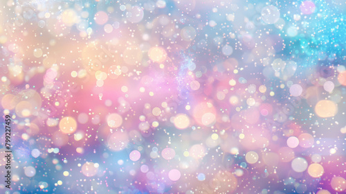 Vibrant and soft-focus bokeh backdrop with pastel colors and glittering light spots