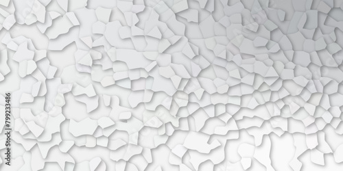 Gray 3d broken glass effect dropshadow, mosaic design pop up tiles vector