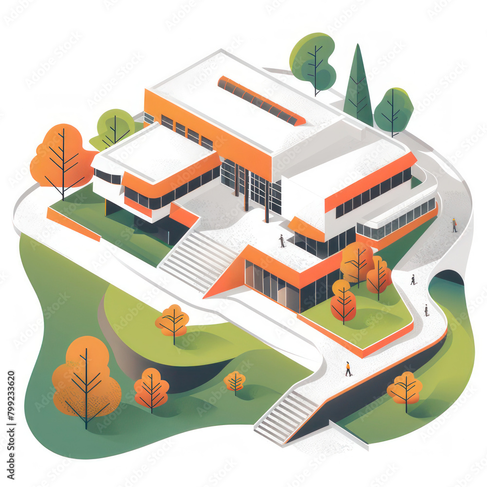 Fototapeta premium Drawing exterior and interior architectural lines. , Graphic assembly in architecture and interior design work. ,Sketch ideas for interior or exterior designs. 