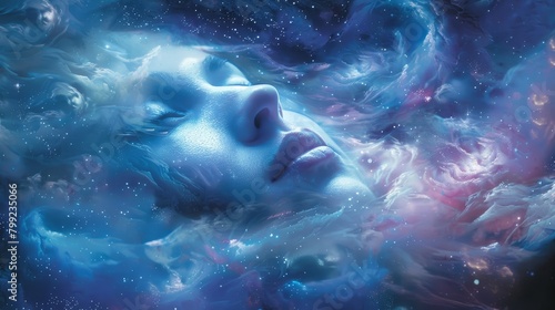 Dreamy Slumber in Ethereal Realms Generative AI