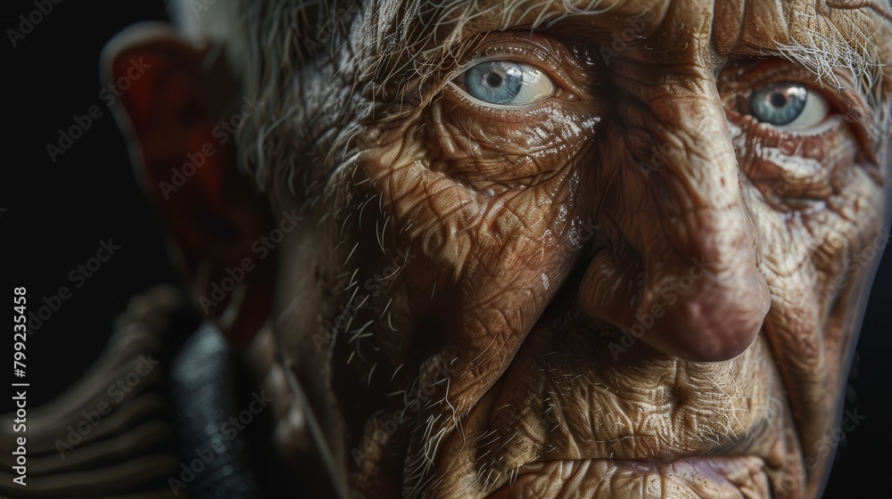 Elderly Man's Emotional Portrait Generative AI Elderly Man's Emotional Portrait Generative AI