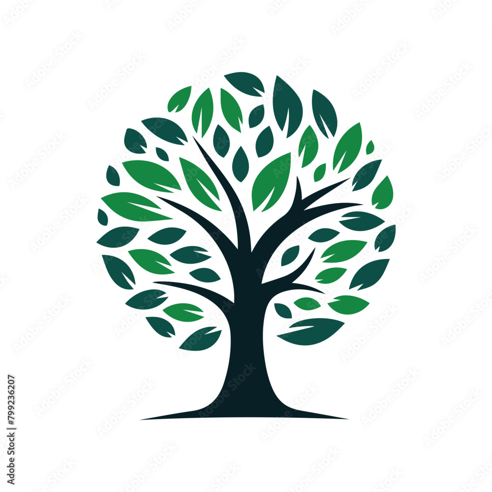 Obraz premium Tree Logo Design Vector Illustration
