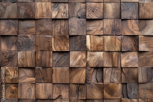 Terrific Timber: Walnut Wood Planks in Varied Brown Shades © Michael