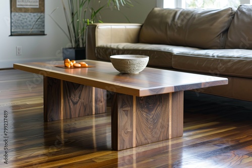 Crafted Walnut Innovation: Plywood Furniture & Ceramic Coffee Tables