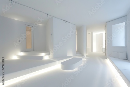 White Space  Minimalistic Loft with Light Interplay for Contemporary Spa Retreat Design