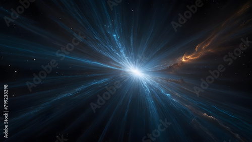 an interstellar shockwave spreading through the cosmic void